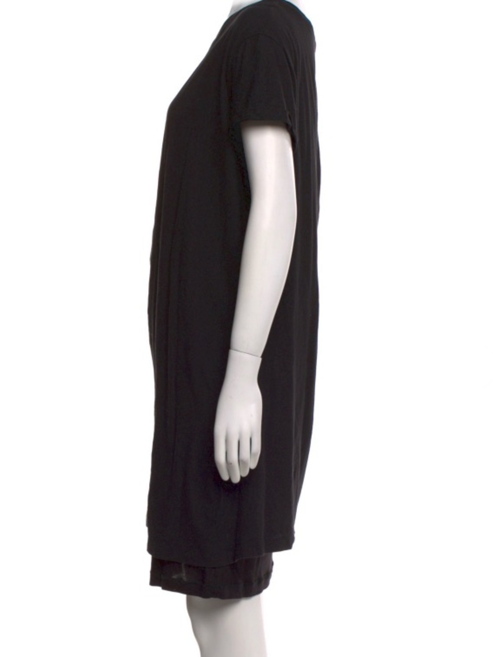 Vince Side-Tie Black Cotton  Short Sleeve Casual Mini Dress Large - Picture 9 of 10